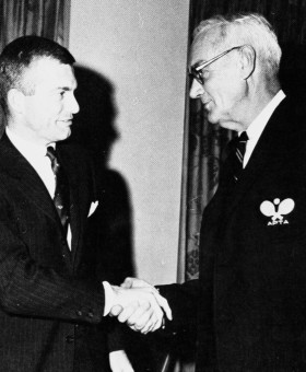 Don Evans (right) receiving Honor Award for Brook Kindred.