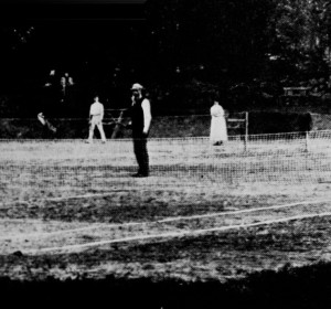 On the courts of the Scarsdale Tennis Club in the 1890s