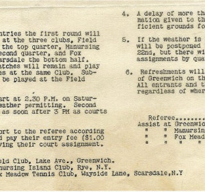 Arrangements regarding the 1936 Nationals. The entry fee was one dollar per person.