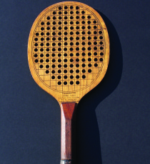 The more oval version of the original paddle with holes added but no protective rim.