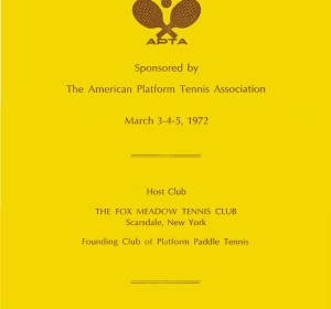 1972 National Men's program