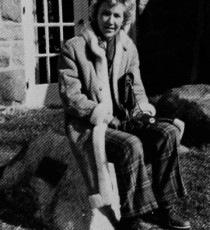 Phoebe Creamer in her favorite spot - the Felix McCrea memorial rock.