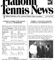 Platform Tennis News, January 1983