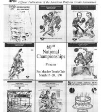 60th National Championships Tournament Brochure, Fox Meadow Tennis Club, March 17 - 20, 1994