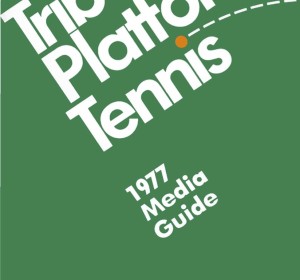 Fifty-six page Tribuno Platform Tennis $30,000 World Championship Media Guide featured men's and women's player profiles, information about viewing paddle, and a brief history of the sport