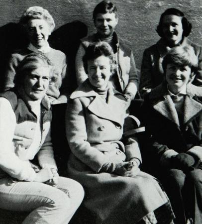 Barbara Koegel Award winners. Back: Stella Innes, Dotsie Erskine, Anne Evans. Front: Audrey Watson, Pam McCarter, Dottie Van Kirk.