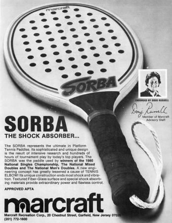 Advertisement for the Marcraft Sorba paddle