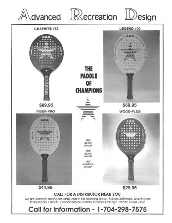 Rich Maier's company's ARD paddle advertisement