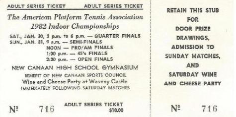As a way to bring platform tennis to wider audiences, several tournaments were held indoors in Connecticut in the early 1980s, including the Nationals in 1983