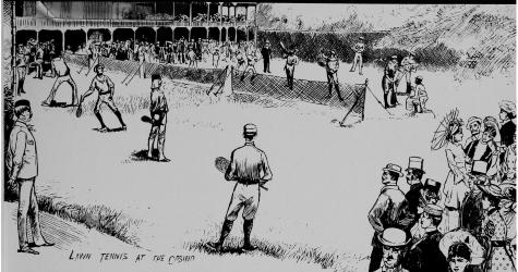 The Newport Casino in 1881 - scene of that British import called lawn tennis