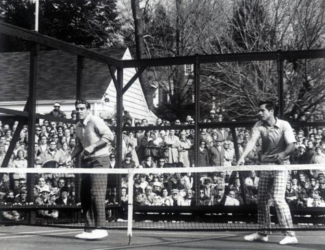 John Mangan and Bob Kingsbury in  National Men's Champions in 1972 at Fox Meadow Tennis Club, Scarsdale, NY