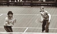 Professional tennis instructors Hilary Hilton (left) and Louise Gengler teamed together to win the Women’s Nationals in 1977 and 1978.