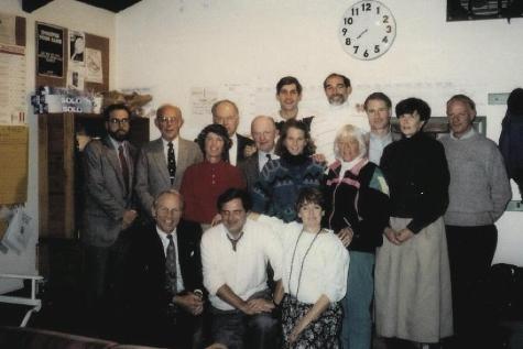 A 1993–94 APTA Board of Directors meeting at the Montclair Golf Club Paddle Hut.
