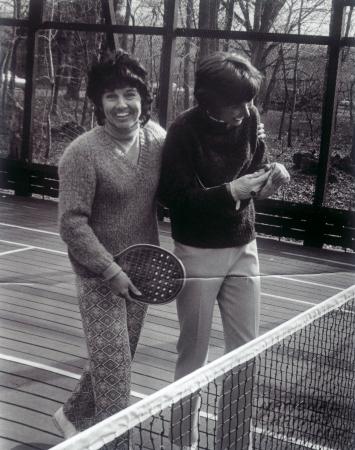 Gloria Dillenbeck and B. J. Debree after winning their 3rd National Title at Montclair Golf Club, NJ in 1973