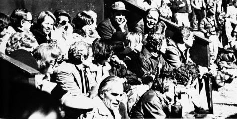The lucky one's have seats at the 1977 Nationals at Fox Meadow Tennis Club, Scarsdale, NY.