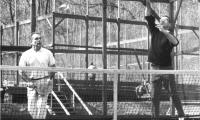 Phil Osbourne (left) and Bill Aiken playing in the finals of a tournament at Fox Chapel Racquet Club,