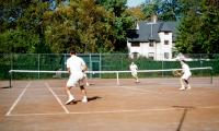 FMTC Men's Tennis Doubles Championships 1960. Zan Carver and Fred Walker vs. Pardoe and Hebard