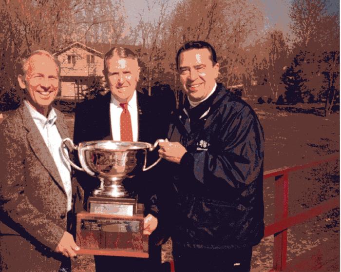 Sipe, Manhold and Kermode with Manhold Cup