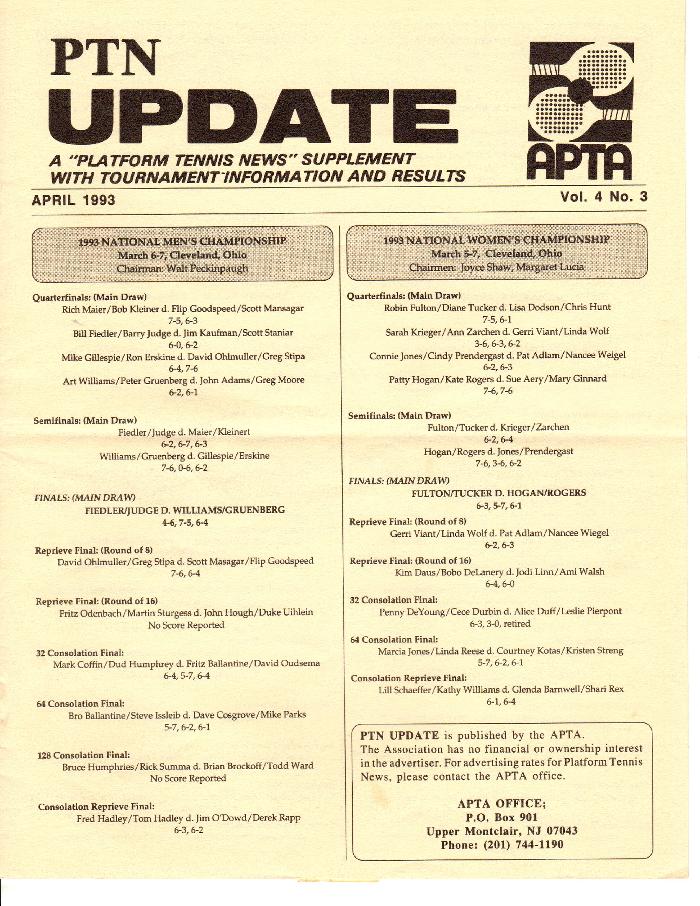 PTN Update April 1993