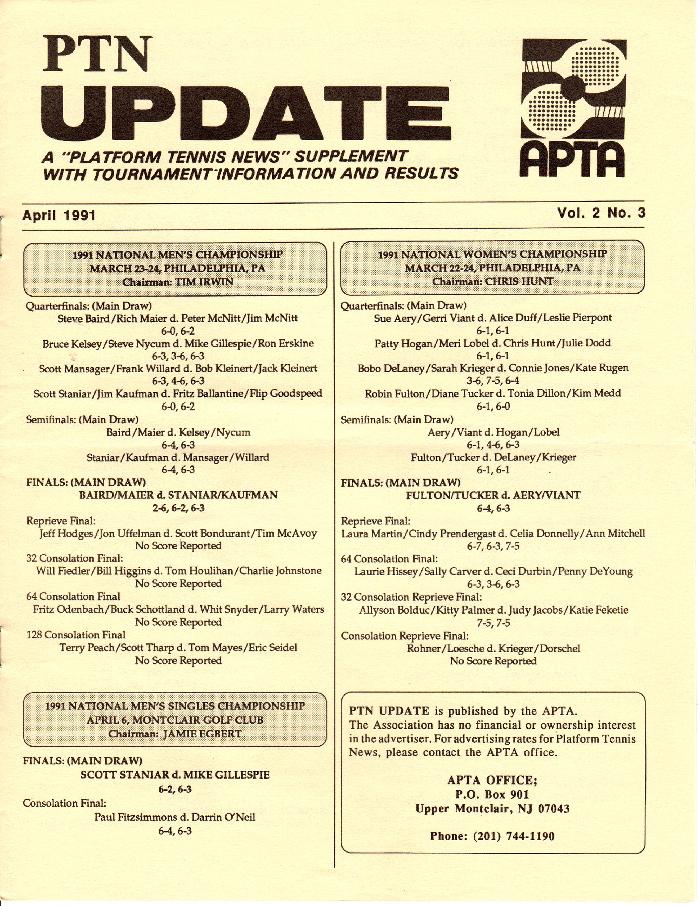 PTN Update April 1991
