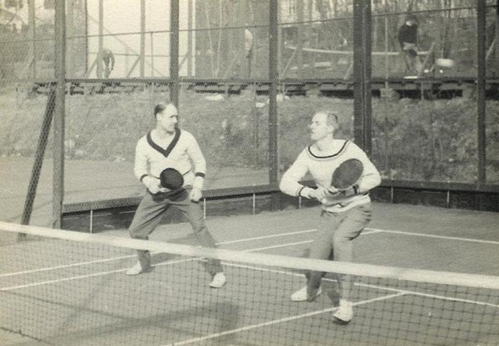 Men’s Doubles Nationals, 1939. Witherbe Black (left) and Sidney B. Wood, winner of Wimbledon in 1931.