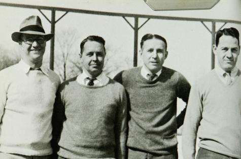Illustrious names in the game's development. Left to right: Brent, Cogswell, Hynson and O'Hearn