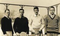 Herbert Pease, Wallace Chandler, Sumner Kilmarx, and Clifford Couch in the semifinals of the 1935 Men’s Doubles Nationals
