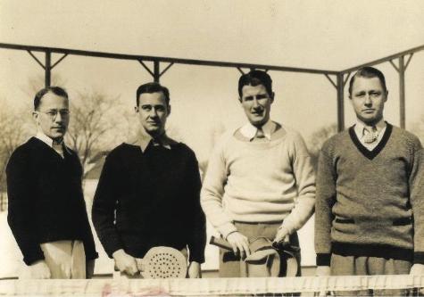 Herbert Pease, Wallace Chandler, Sumner Kilmarx, and Clifford Couch in the semifinals of the 1935 Men’s Doubles Nationals