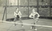 Men’s Doubles Nationals, 1939. Witherbe Black (left) and Sidney B. Wood, winner of Wimbledon in 1931.