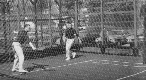 1966 Men's Nationals at Fox Meadow Tennis Club, Scarsdale, NY.  Richard Squires and Edward l. Winpenny, Jr.