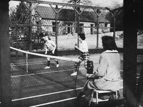 1959 Women's Nationals - Barbara Koegel and Ruth Walker, Finalists. Louise Raymond - umpire. Ruth Walker was Blanchard's daughter who was married to Fred Walker (HOF 1966)