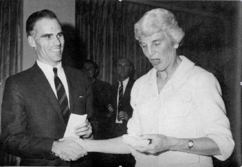 John P. Ware presenting Honor Award to Mrs. S. Warren (Charlotte) Lee