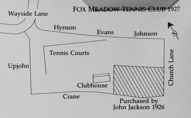 FMTC property, 1927, showing land purchased from Emily Butler in 1923 and parcel sold to John Jackson in 1926
