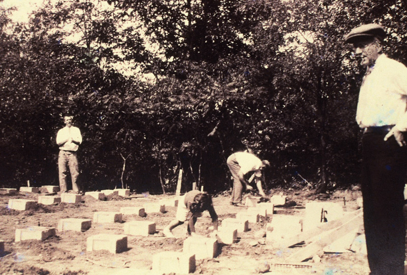 Building the second court.