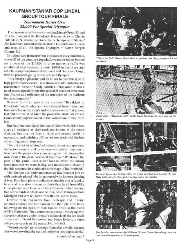 Platform Tennis News, Spring 1994