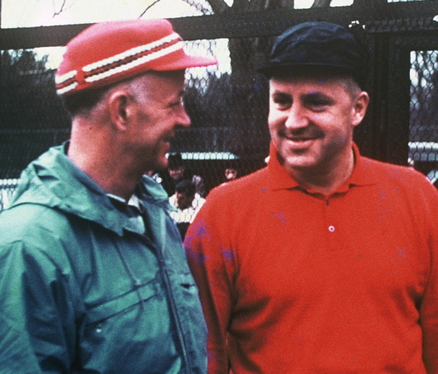 George Harrison (left) and Bill Pardoe