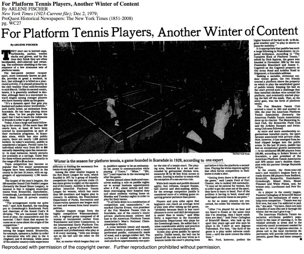New York Times December 2, 1979