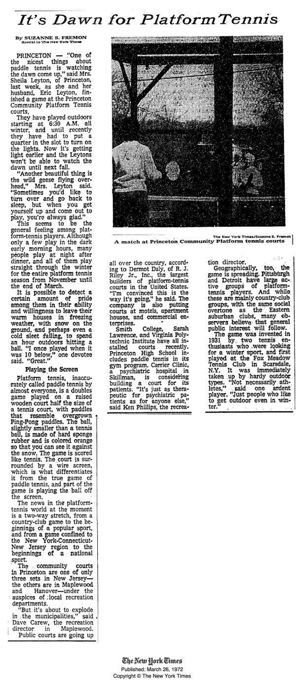 New York Times, March 1972