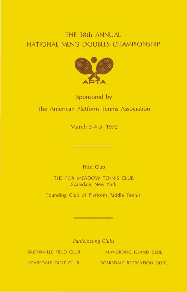 1972 National Men's program