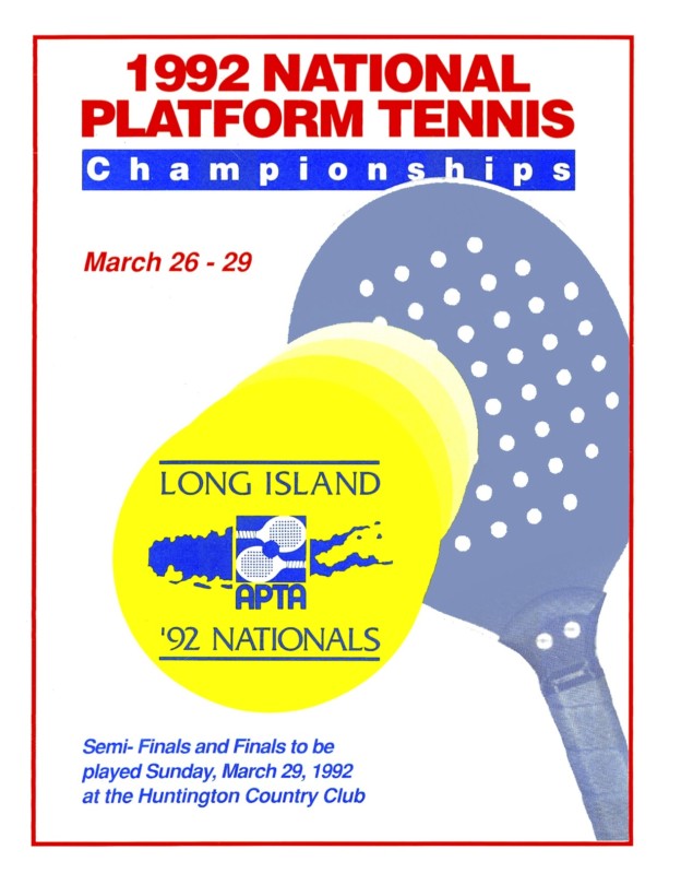 1992 National Platform Tennis Championships, Long Island, March 26-29, 1992