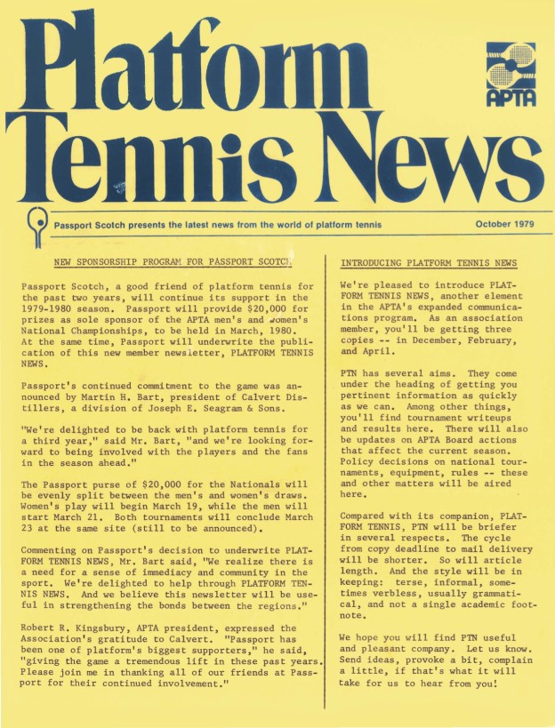 First edition of PTN, October 1979