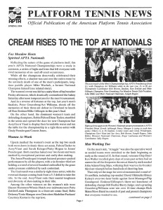 The inside look at the Nationals by Platform Tennis News