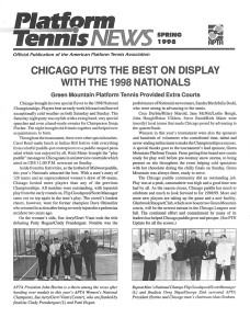 Platform Tennis News_Spring 1998