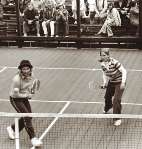 Professional tennis instructors Hilary Hilton (left) and Louise Gengler teamed together to win the Women’s Nationals in 1977 and 1978